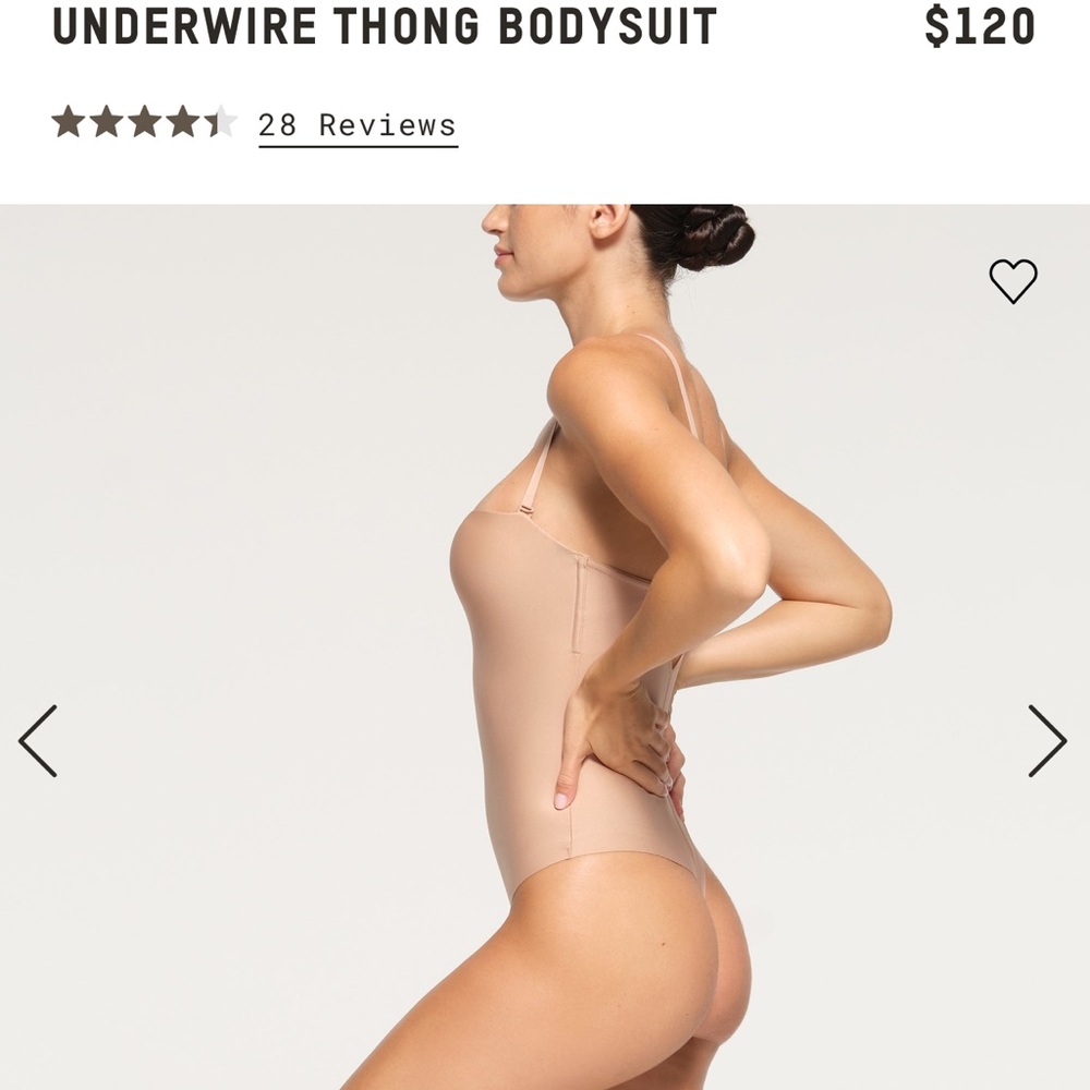 Underwire thong skims body suit